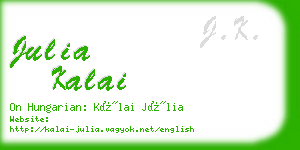 julia kalai business card